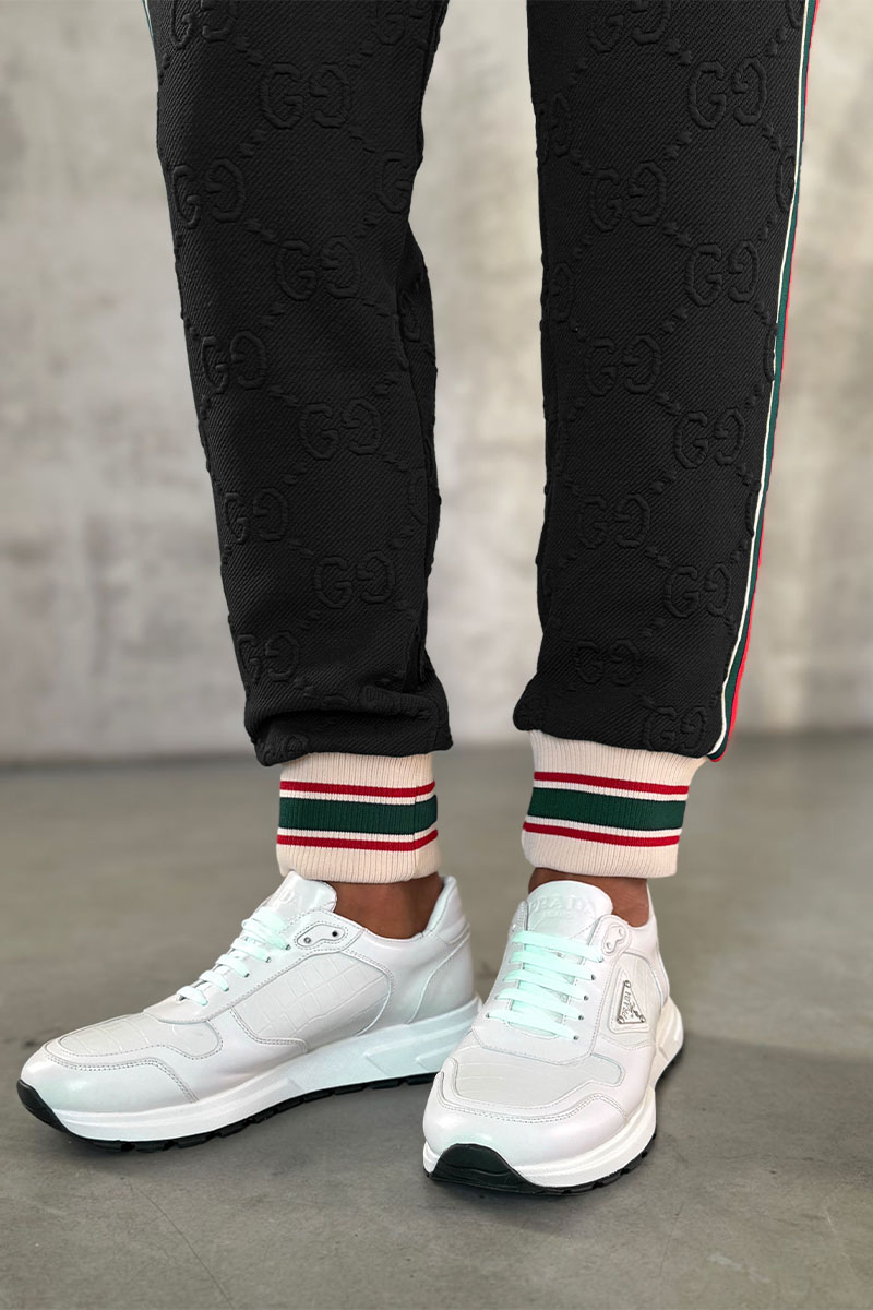 Gucci Чёрные спортивные штаны GG jacquard 