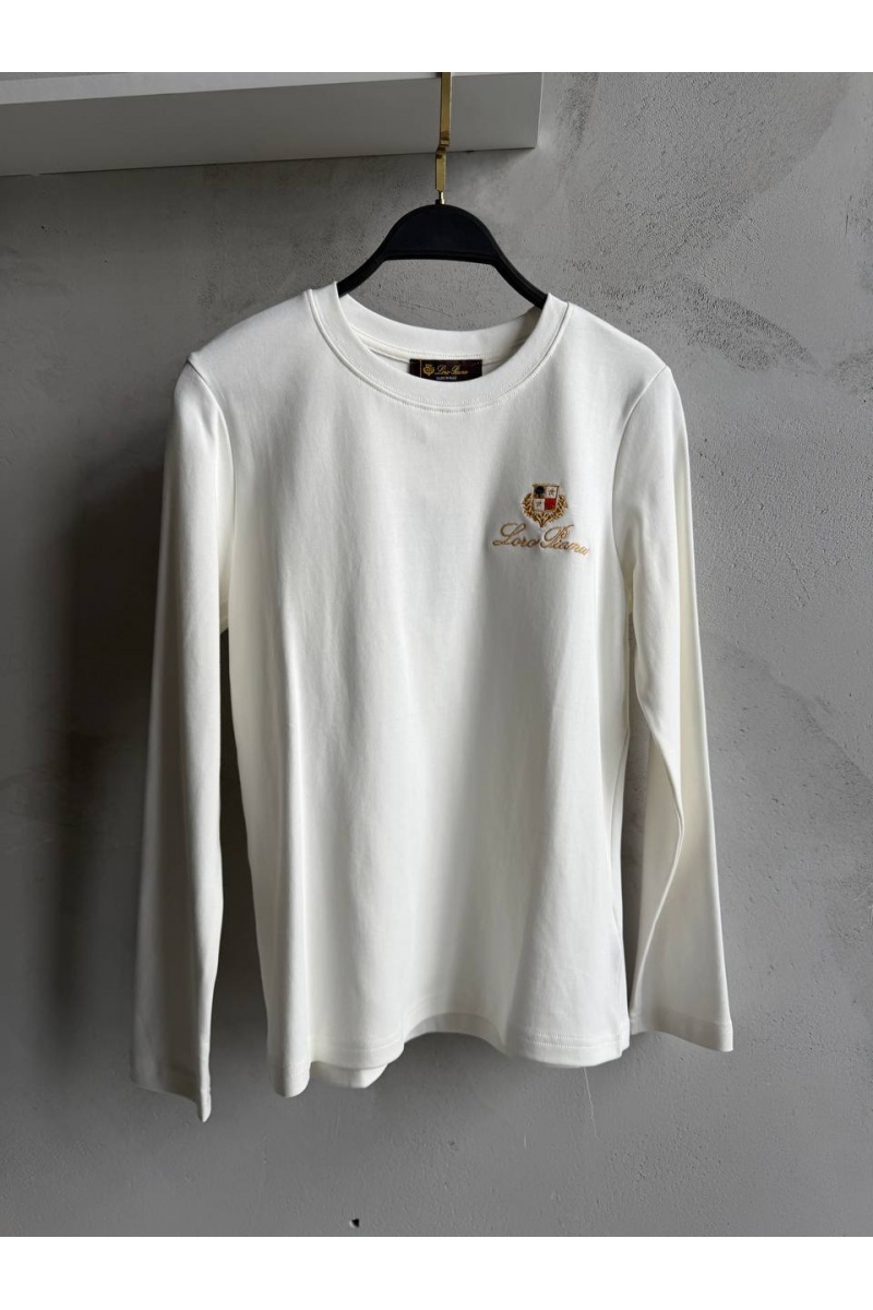 Loro Piana Белый женский лонгслив premium