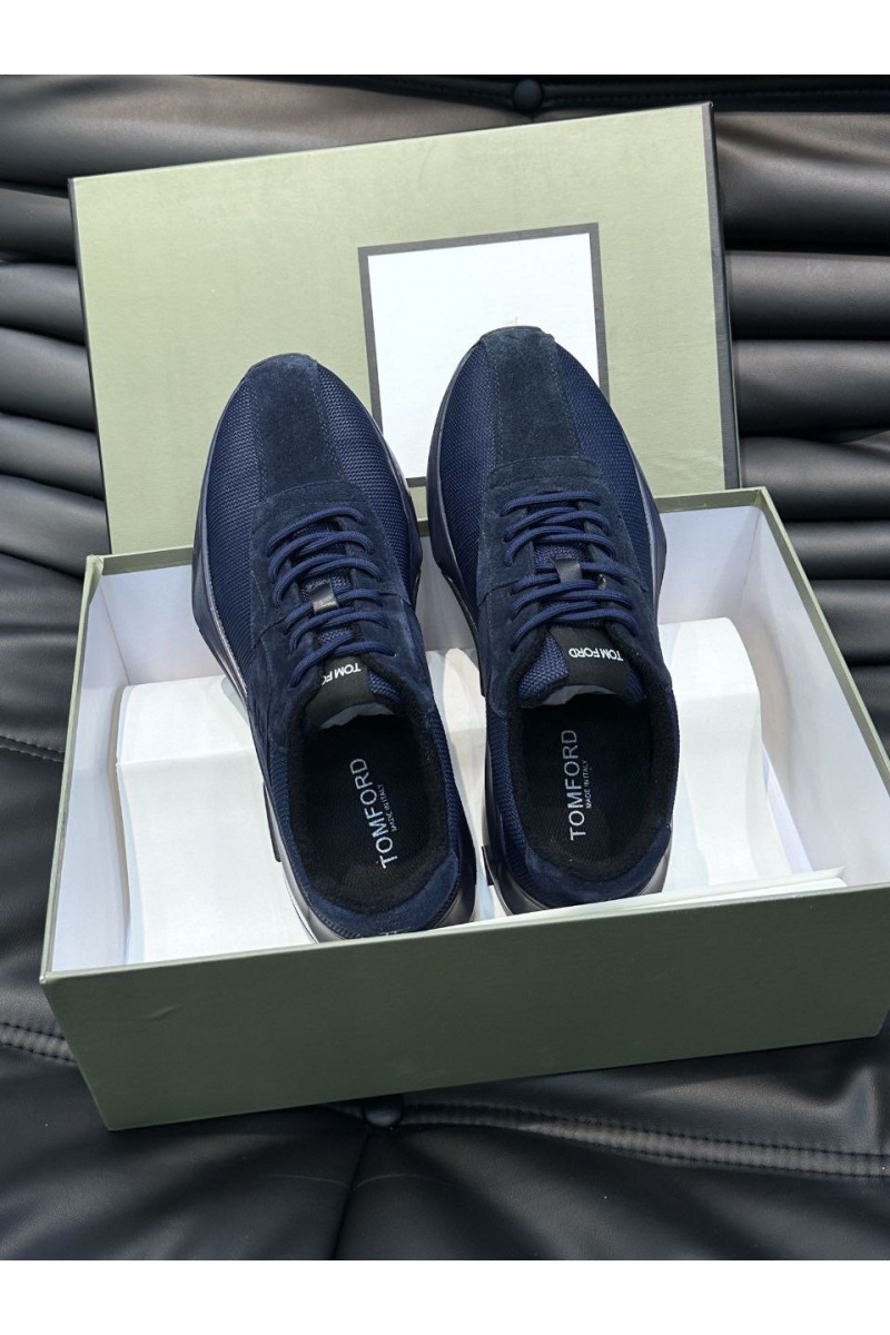 Tom Ford Мужские кроссовки синего цвета