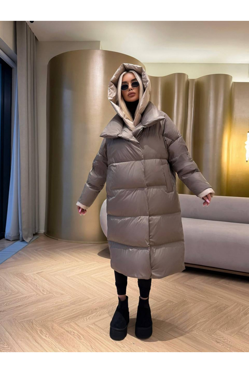 Max Mara Женский пуховик с капюшоном premium - Brown