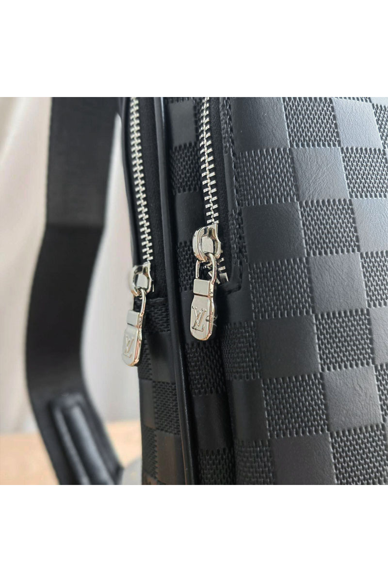 Lоuis Vuittоn Кожаная сумка Avenue Sling Damier Infini 30x18 см