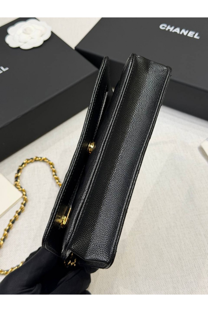 Chаnеl Кожаная сумка Wallet on Chain premium 19x12x4 см