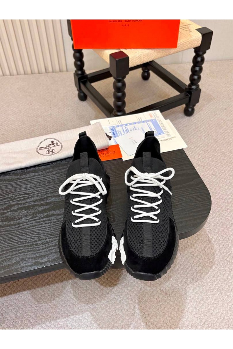 Hermes Текстильные кроссовки lift slip-on