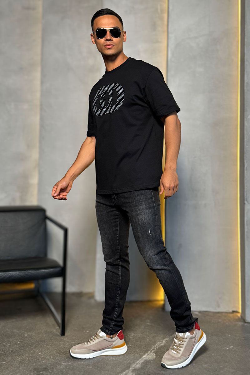 Gucci Чёрная оверсайз футболка Collaboration