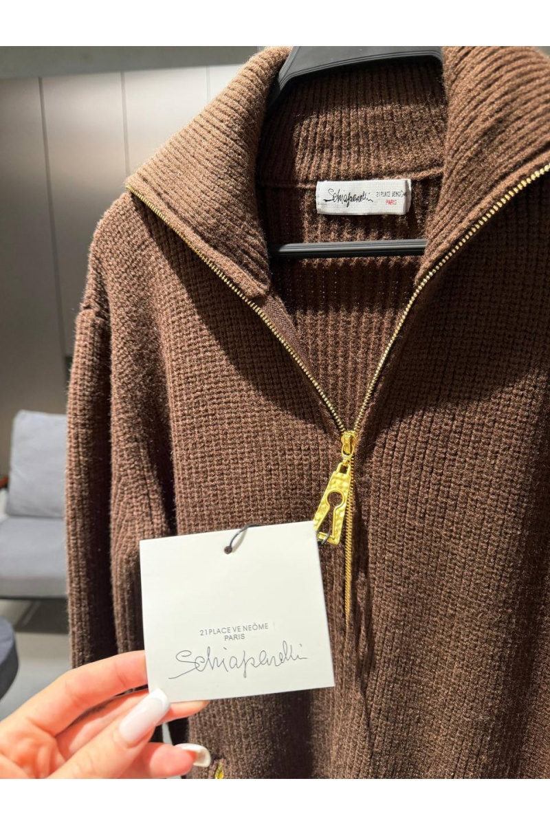 Schiaparelli Женский кардиган на молнии premium - Brown