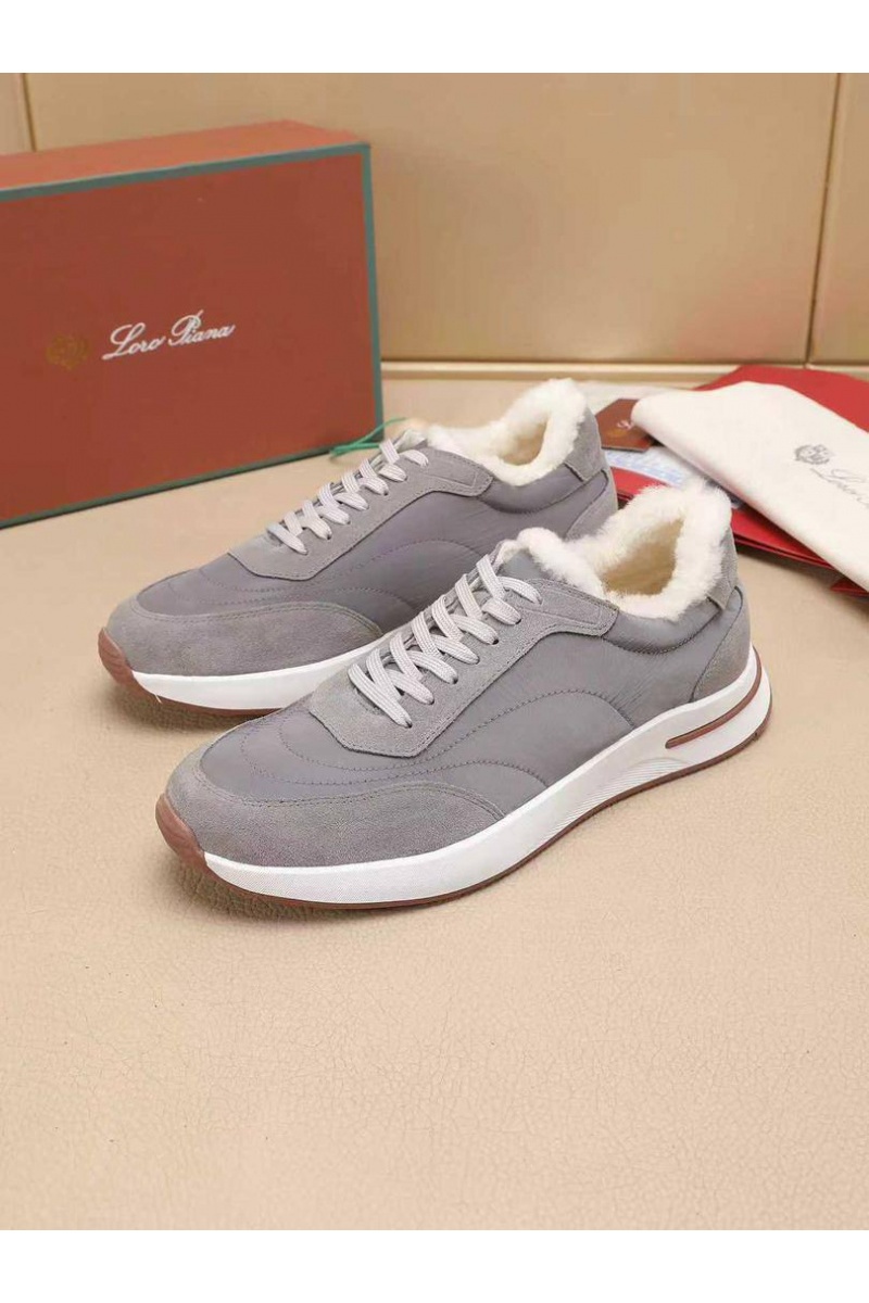 Loro Piana Кроссовки с мехом Week End Walk Evo 