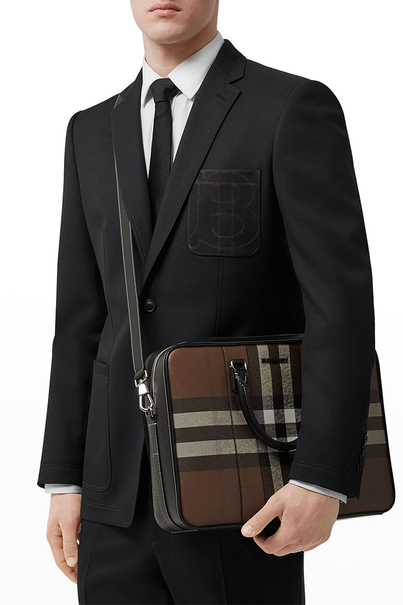 Burberry Кожаный портфель Premium 38x28x9 см