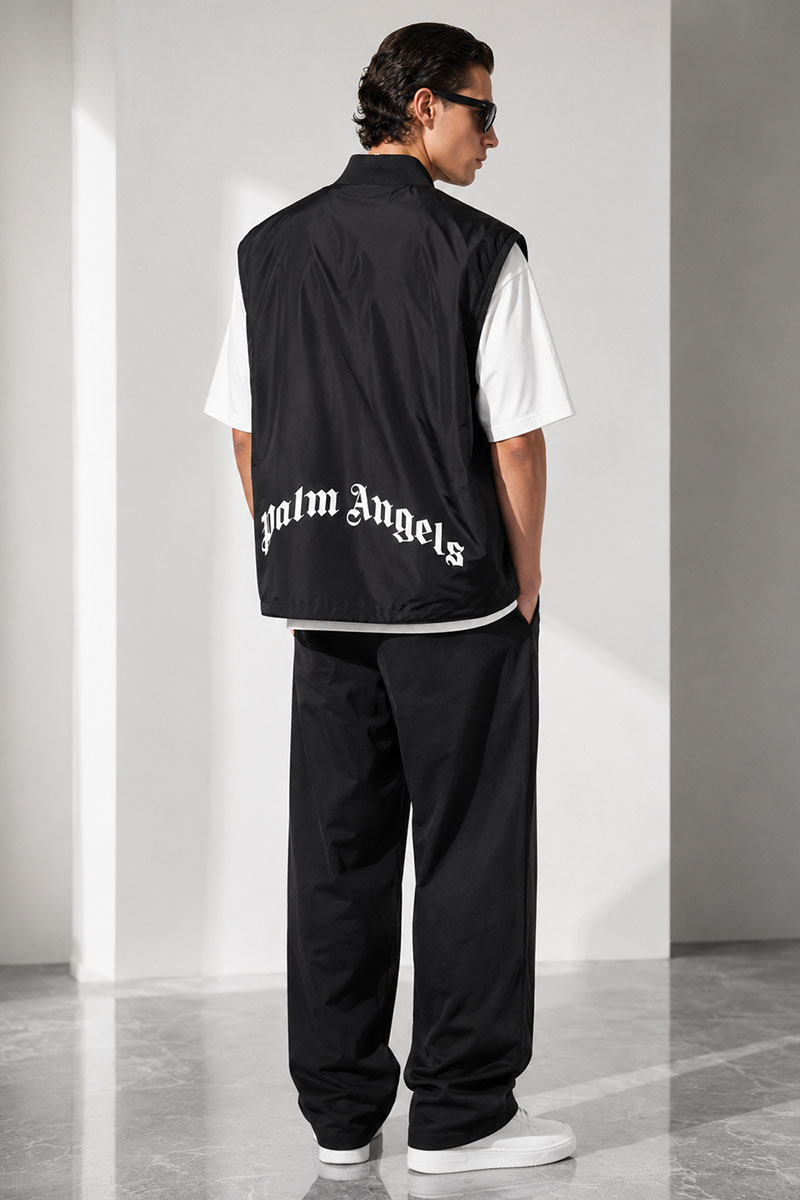 Palm Angels Мужской чёрный жилет