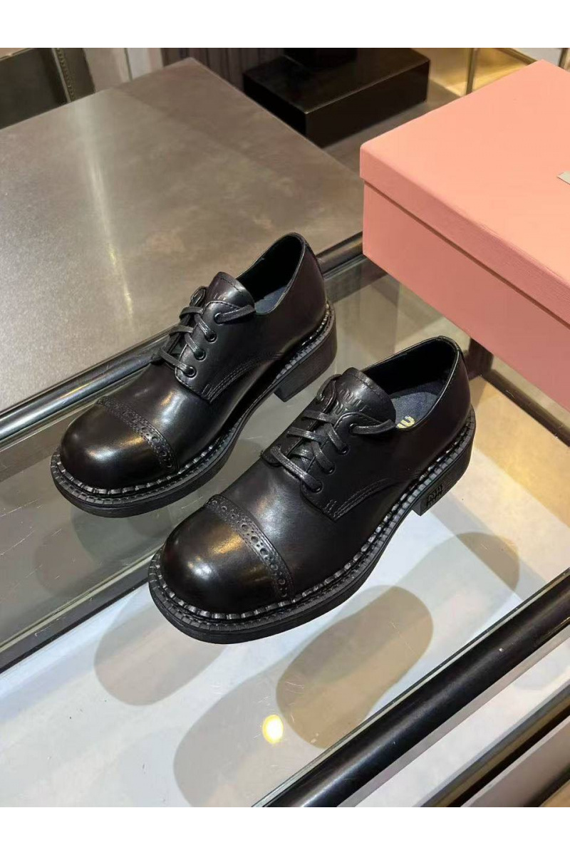 MIU MIU Женские кожаные ботинки дерби 