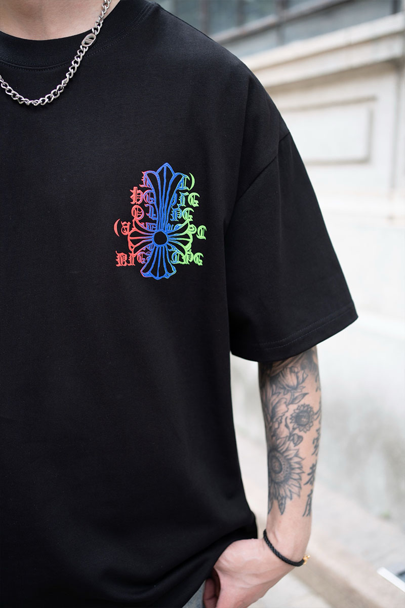 Chrome Hearts Чёрная оверсайз футболка Premium
