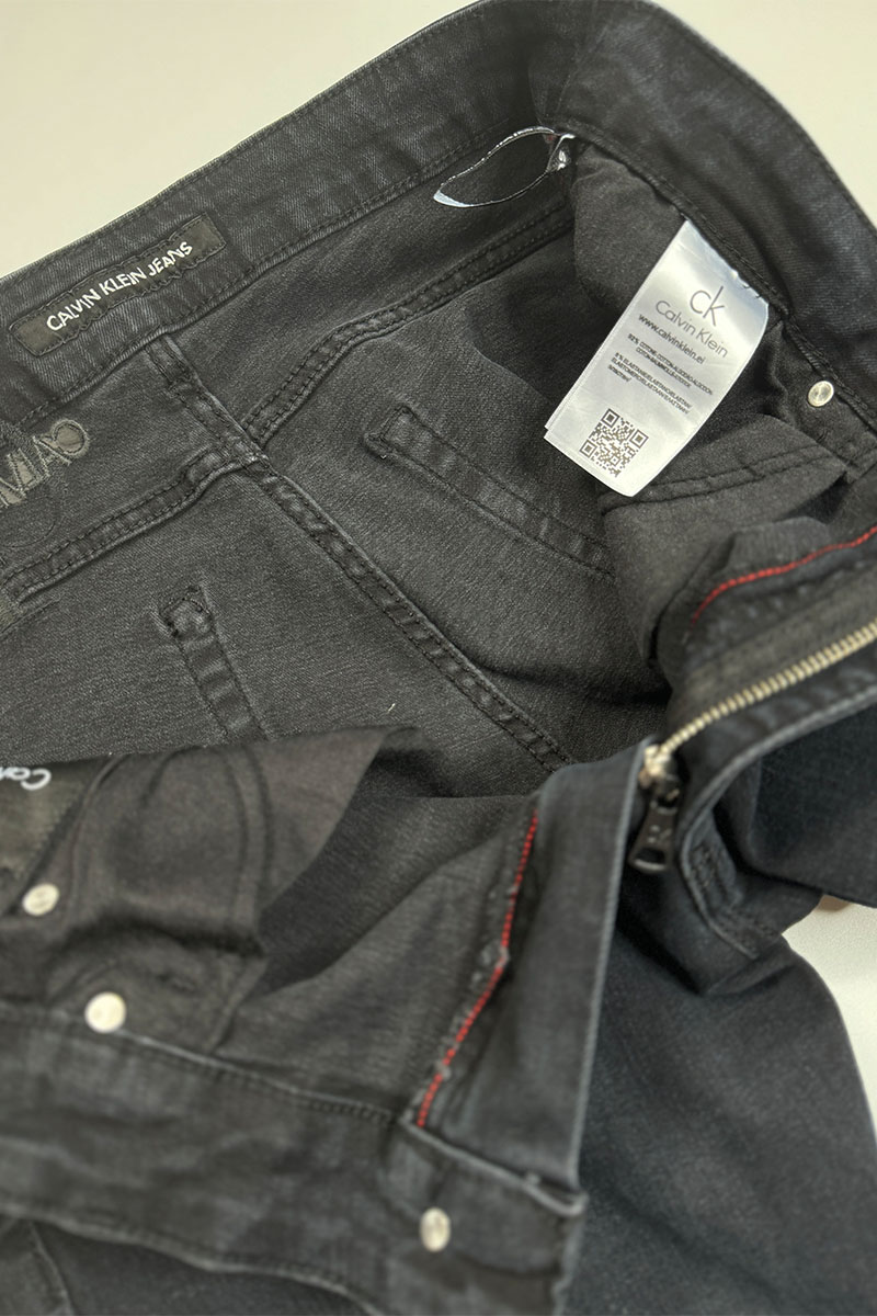 Calvin Klein Мужские чёрные джинсы logo-embroidered
