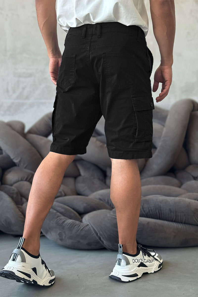Stone Island Чёрные шорты cargo compass-patch