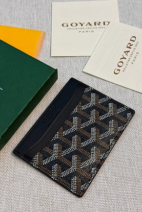 Кожаный кардхолдер Goyard Saint Sulpice premium 10.5x7 см