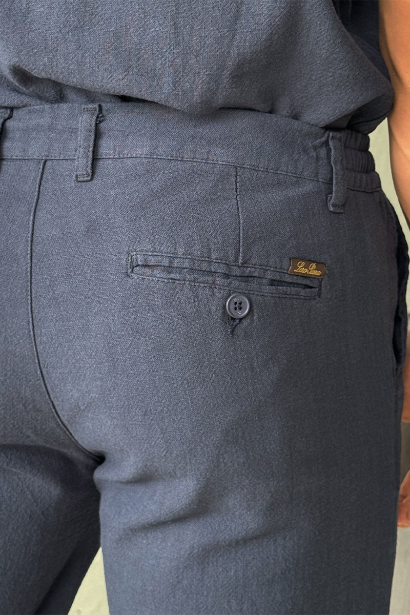 Loro Piana Мужские брюки тёмно-синего цвета