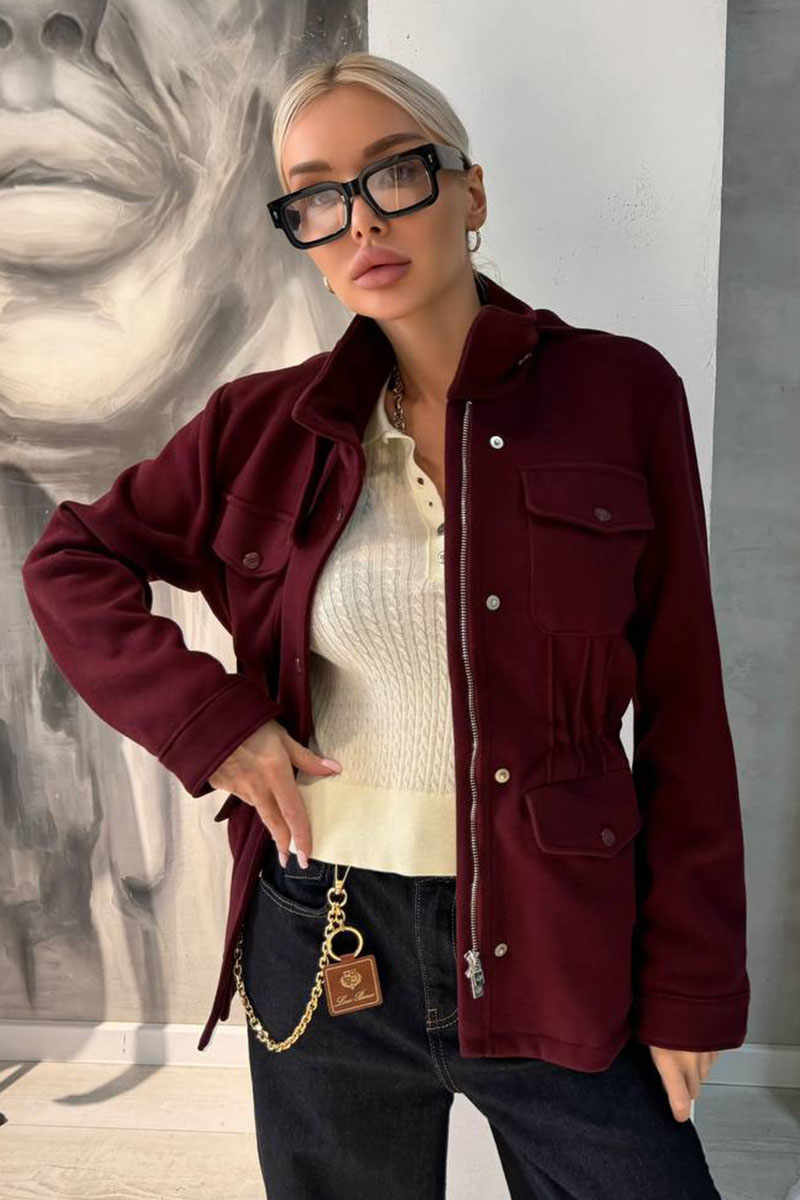 Loro Piana Женская бордовая куртка premium
