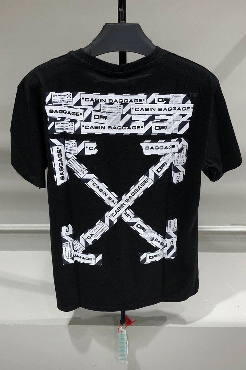 Off-White Чёрная оверсайз футболка "Cabin Baggage"