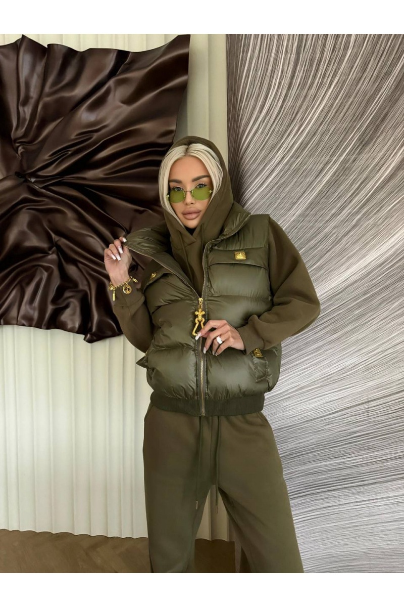 Schiaparelli Женский костюм тройка на флисе Premium - Green