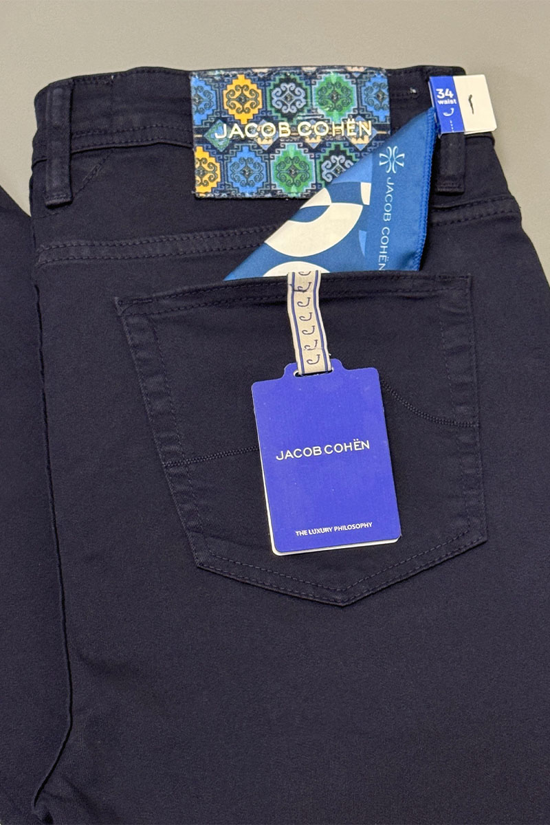 Jacob Cohen Мужские тёмно-синие джинсы 