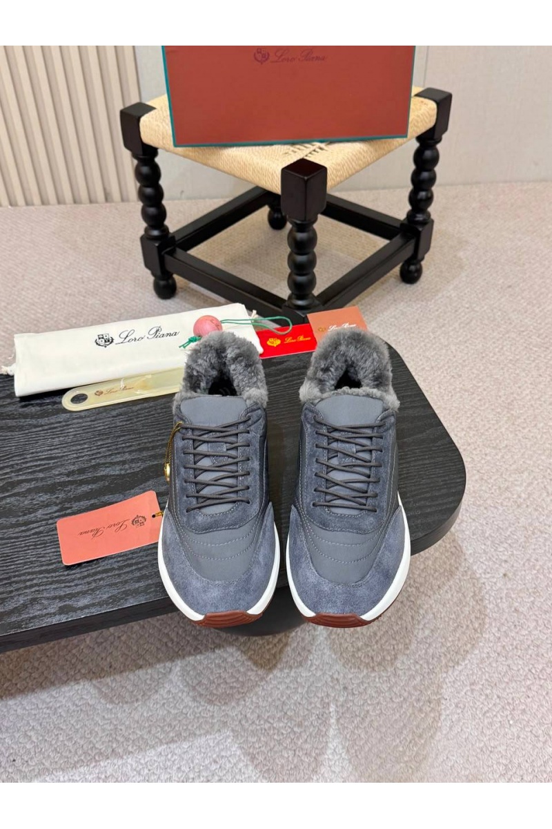 Loro Piana Кроссовки с мехом Week End Walk Evo premium