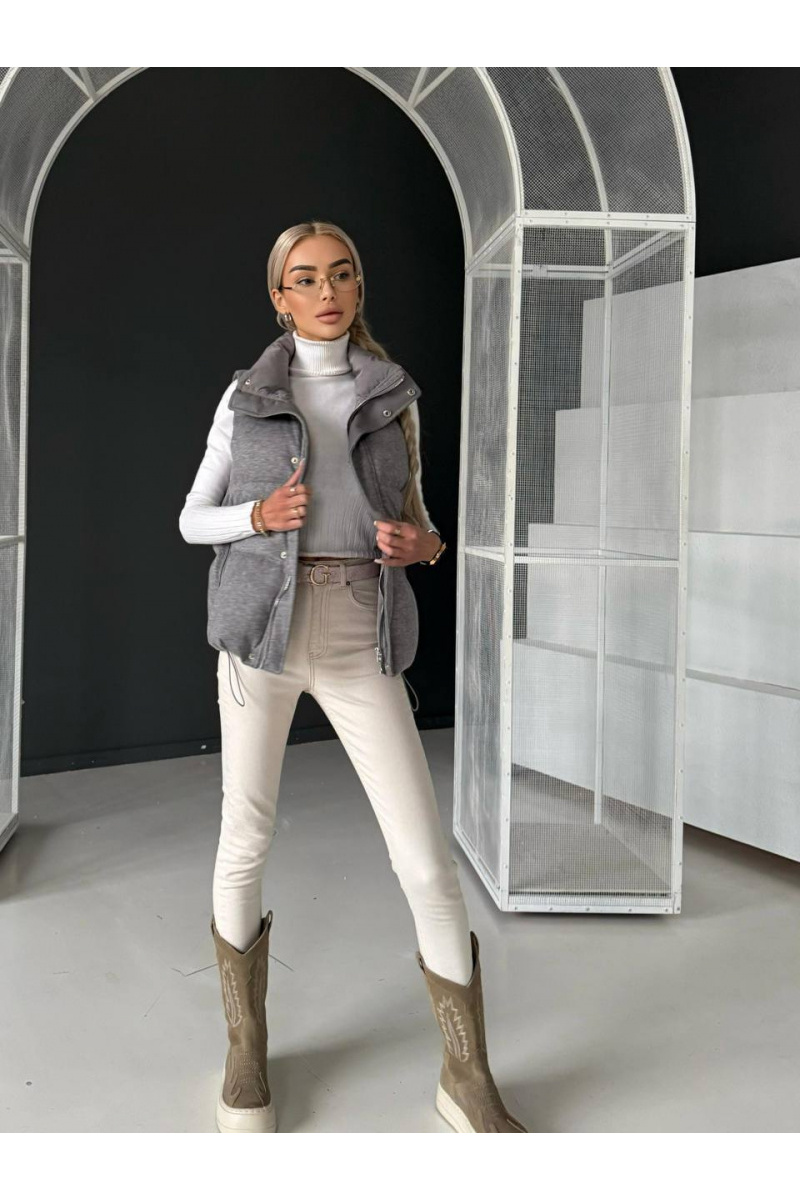Loro Piana Женская серая жилетка premium