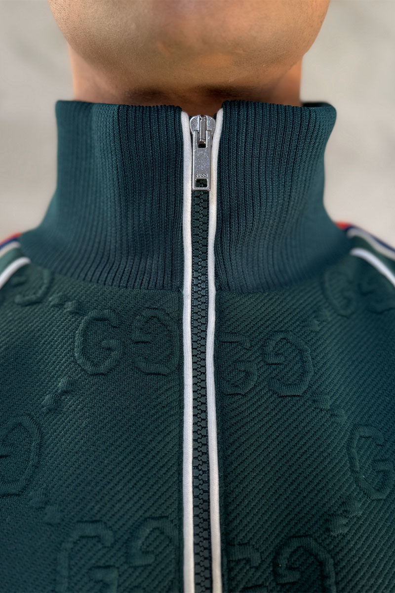 Gucci Зелёный спортивный костюм GG jacquard