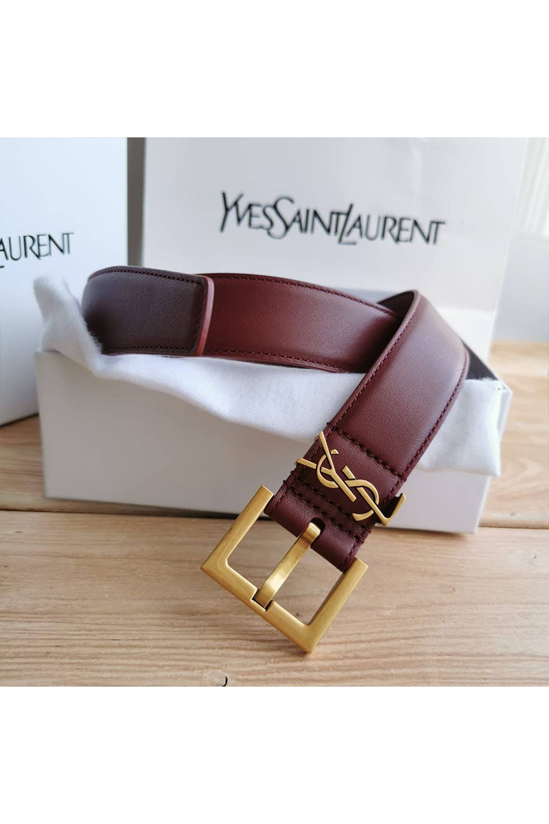 Yves Saint Laurent Кожаный ремень 5 расцветок (ширина 3 см, длина 80 / 85 см)
