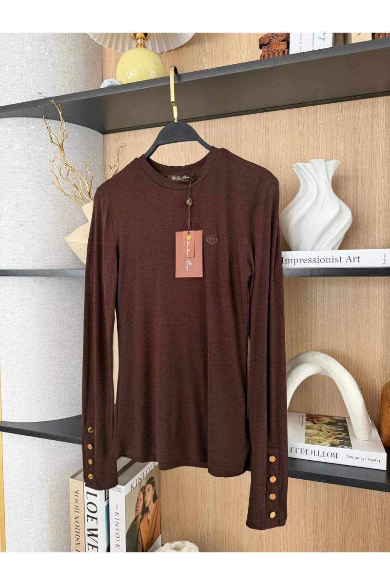 Loro Piana Женский базовый лонгслив Premium - Brown