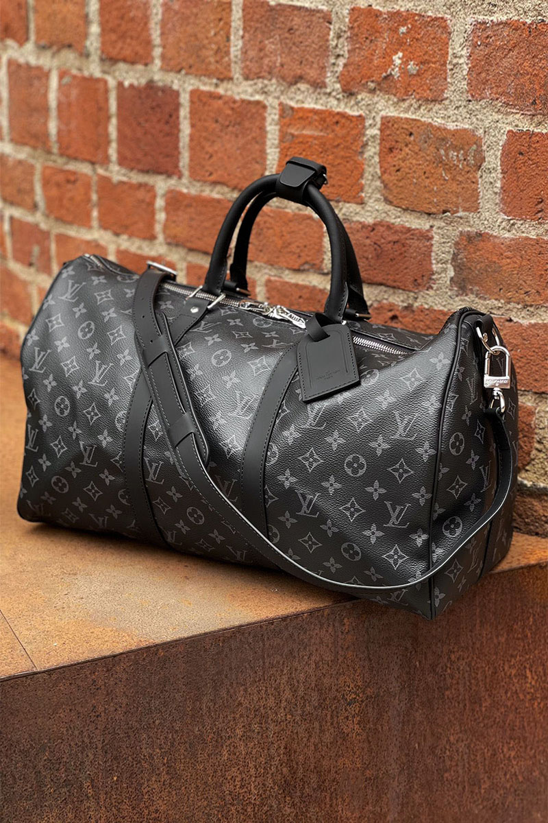 Lоuis Vuittоn Дорожная сумка Keepall Monogram Eclipse 50x28 см