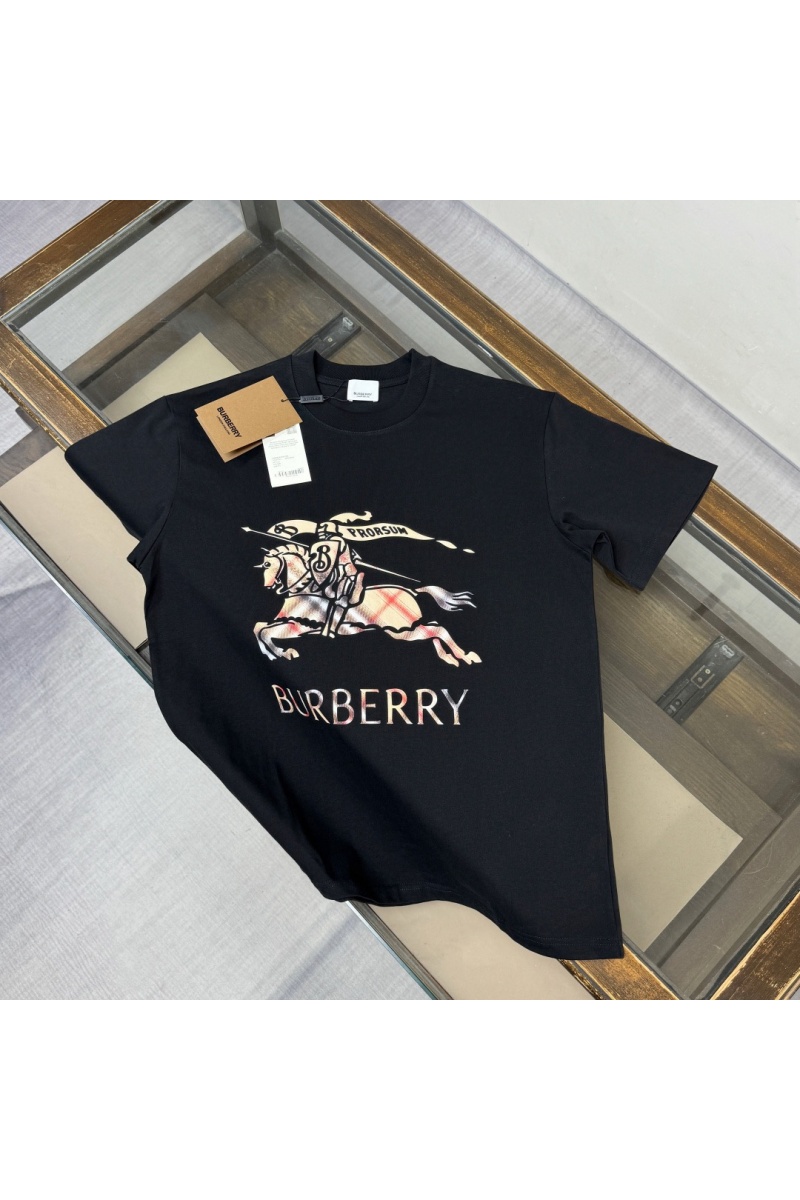 Burberry Мужская чёрная футболка premium 