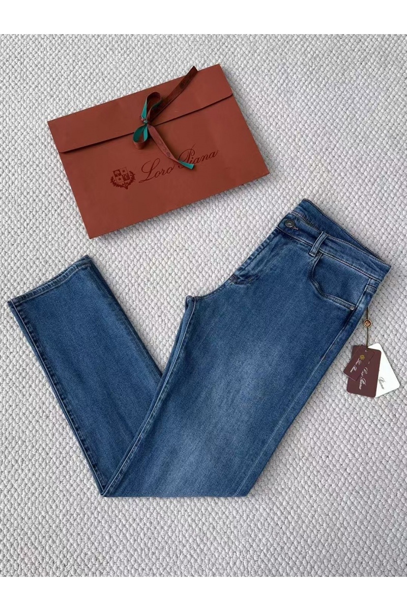 Loro Piana Мужские синие джинсы Premium