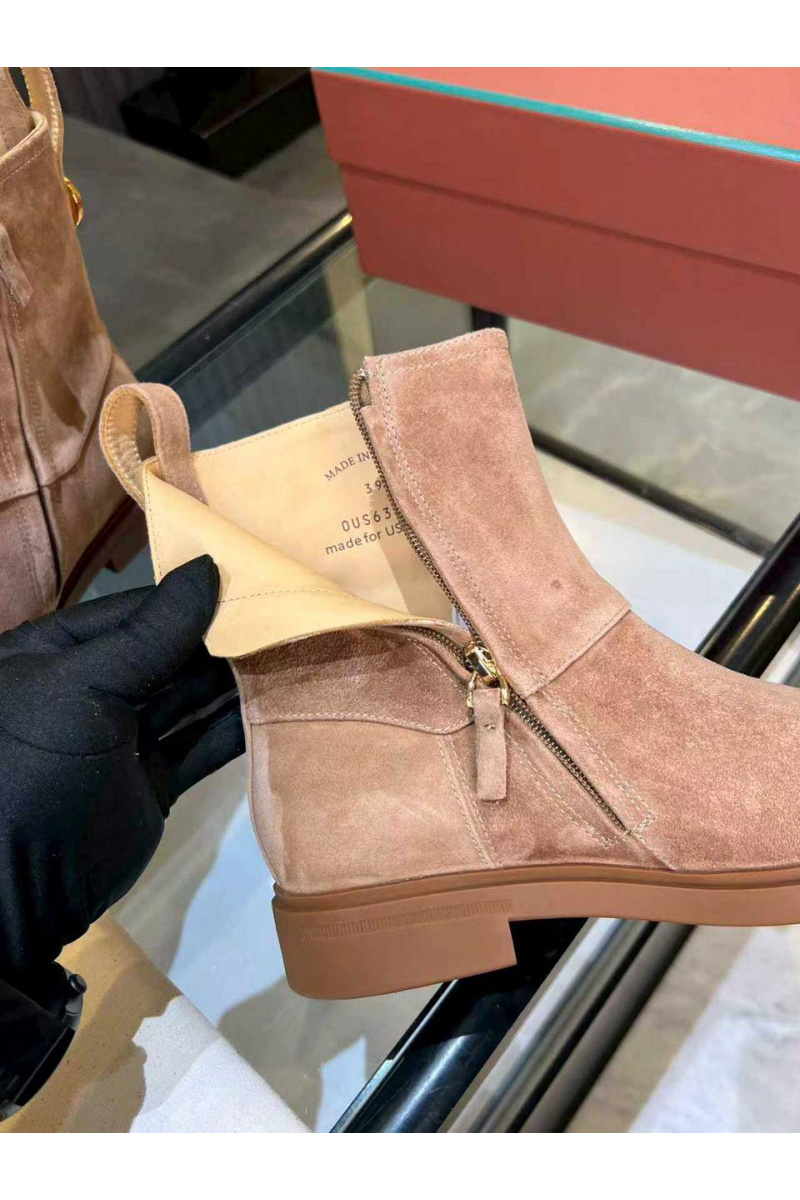 Loro Piana Женские замшевые сапоги premium - Beige