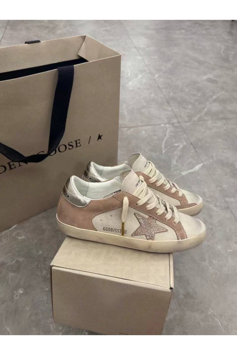 Designer Clothing Женские кожаные кроссовки Golden Goose Super Star premium