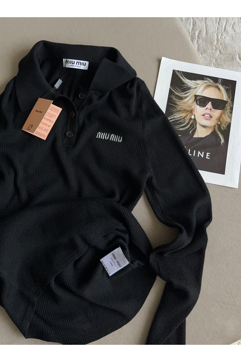 MIU MIU Женская чёрная кофта 