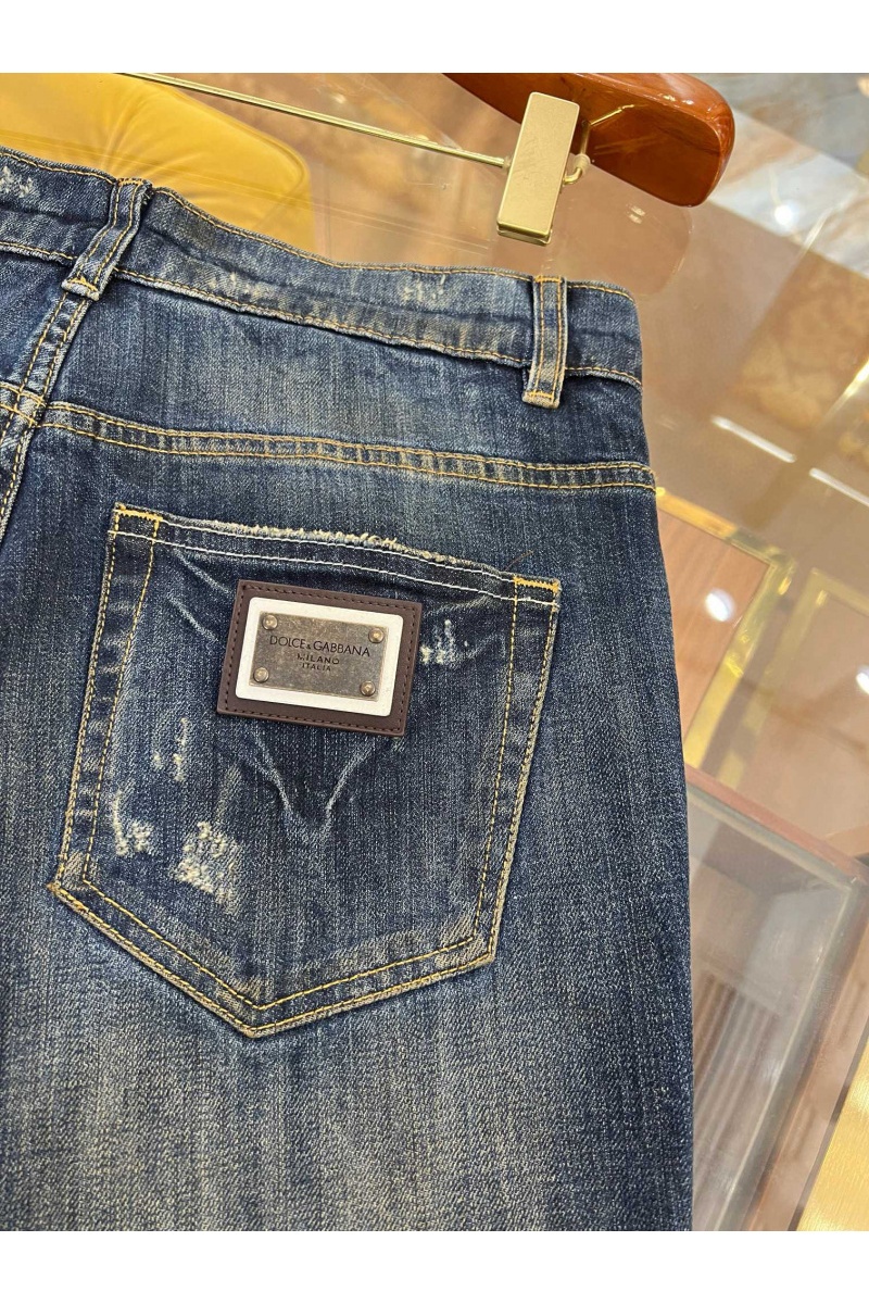 Dоlсе & Gаbbаnа Мужские синие джинсы skinny fit Premium