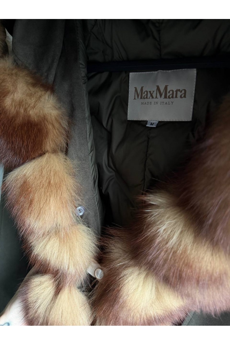 Max Mara Женская утеплённая парка с натуральным мехом premium