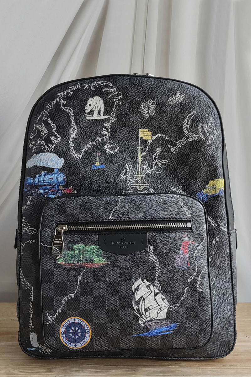 Lоuis Vuittоn Кожаный рюкзак Discovery Damier 38x30x14 см