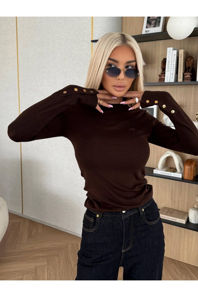 Loro Piana Женский базовый лонгслив Premium - Brown