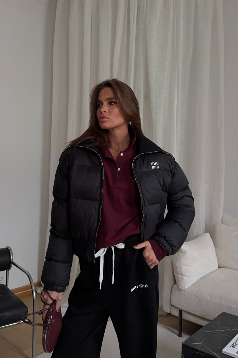 MIU MIU Женская чёрная куртка