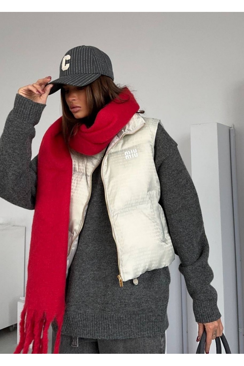 MIU MIU Женский жилет белого цвета