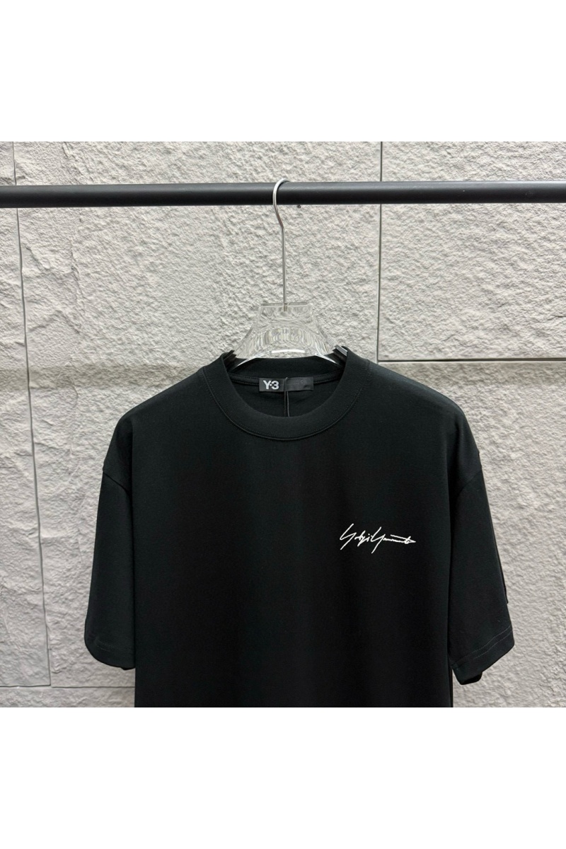 Y-3 Yohji Yamamoto Чёрная футболка Premium
