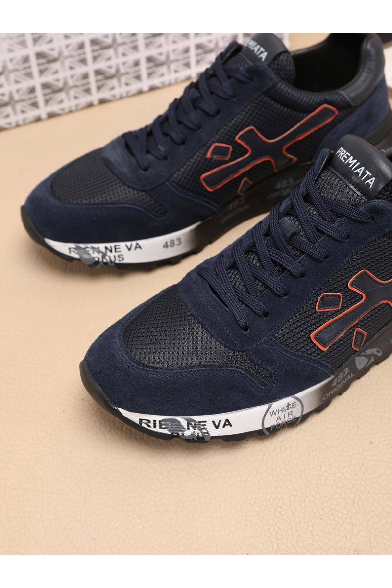 Premiata Комбинированные кроссовки Mick - Navy