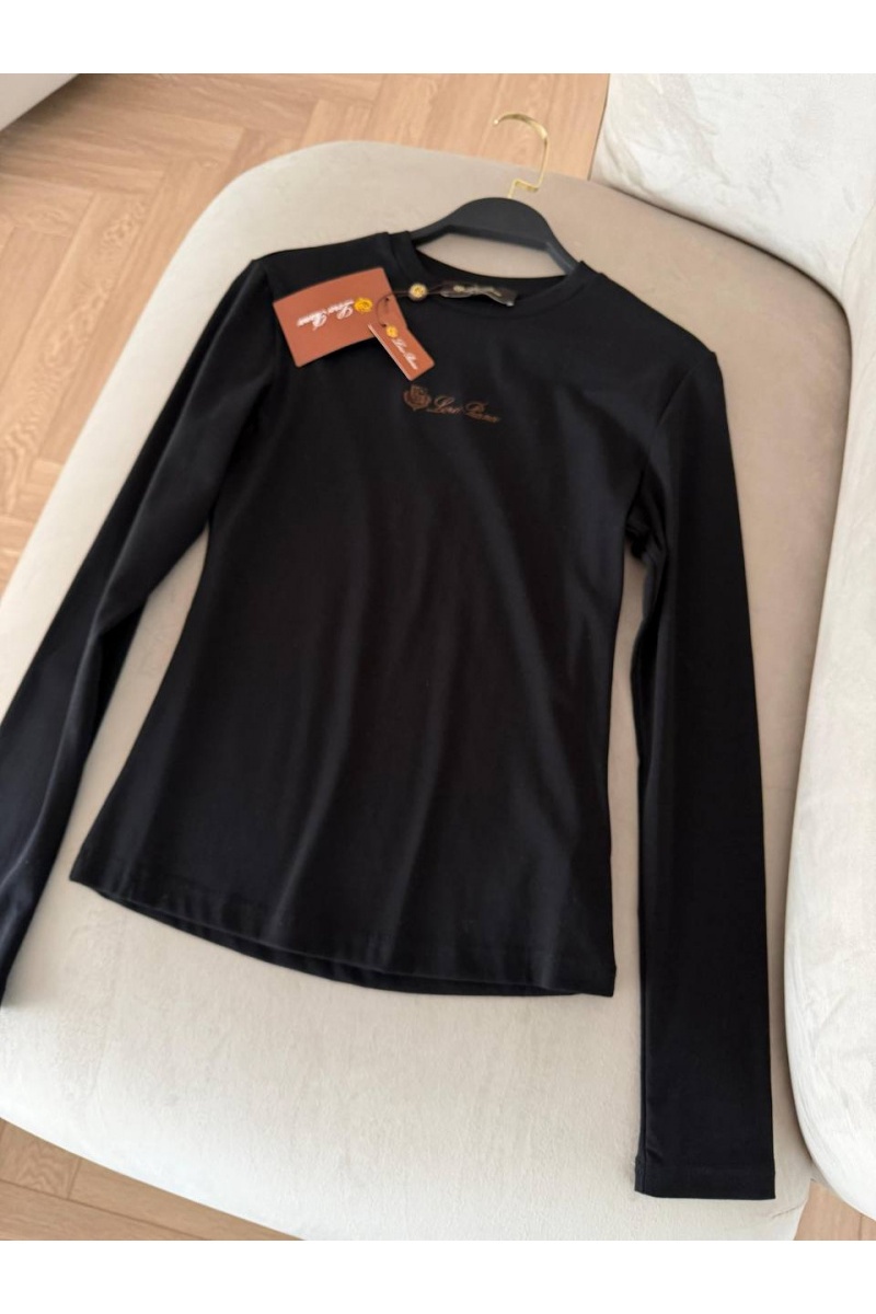 Loro Piana Женский базовый лонгслив  Premium - Black