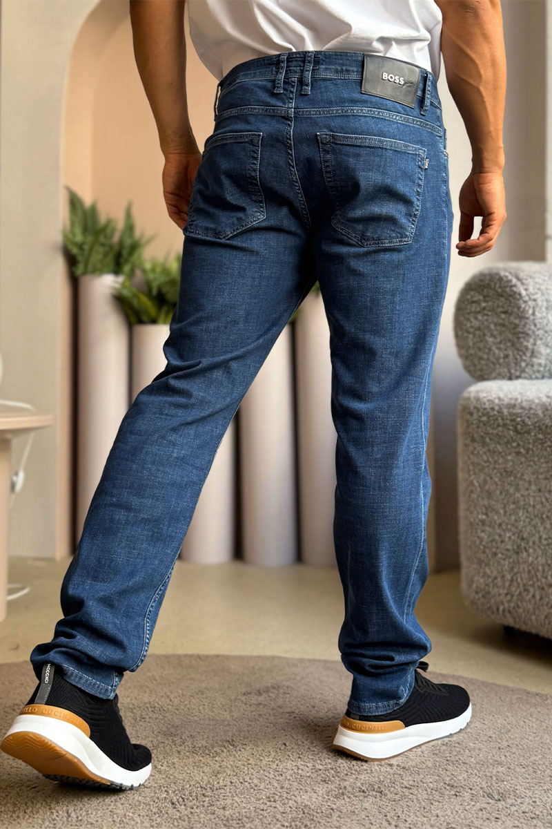 Hugо Воss Мужские джинсы синего цвета regular fit