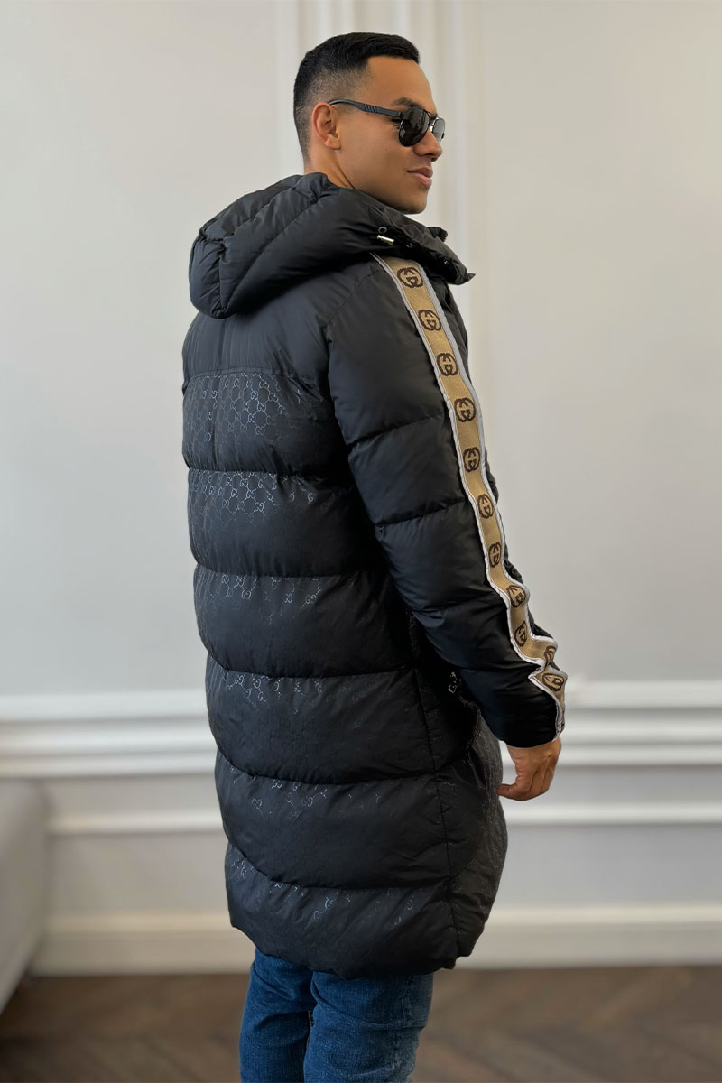 Gucci Мужская чёрная парка GG Monogram