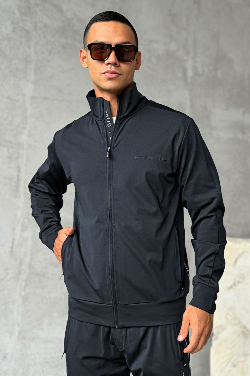 Hugо Воss Мужской спортивный костюм цвета антрацит Porsche