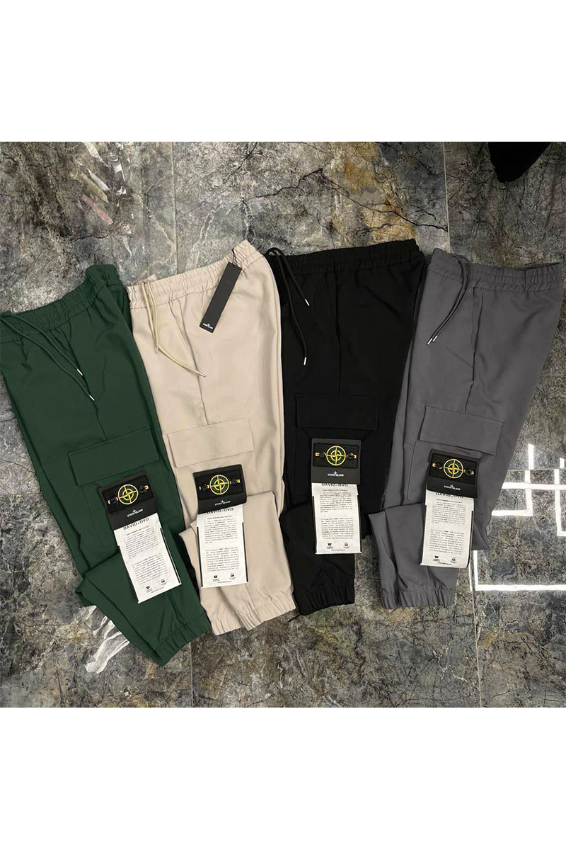 Stone Island Мужские серые штаны compass-patch