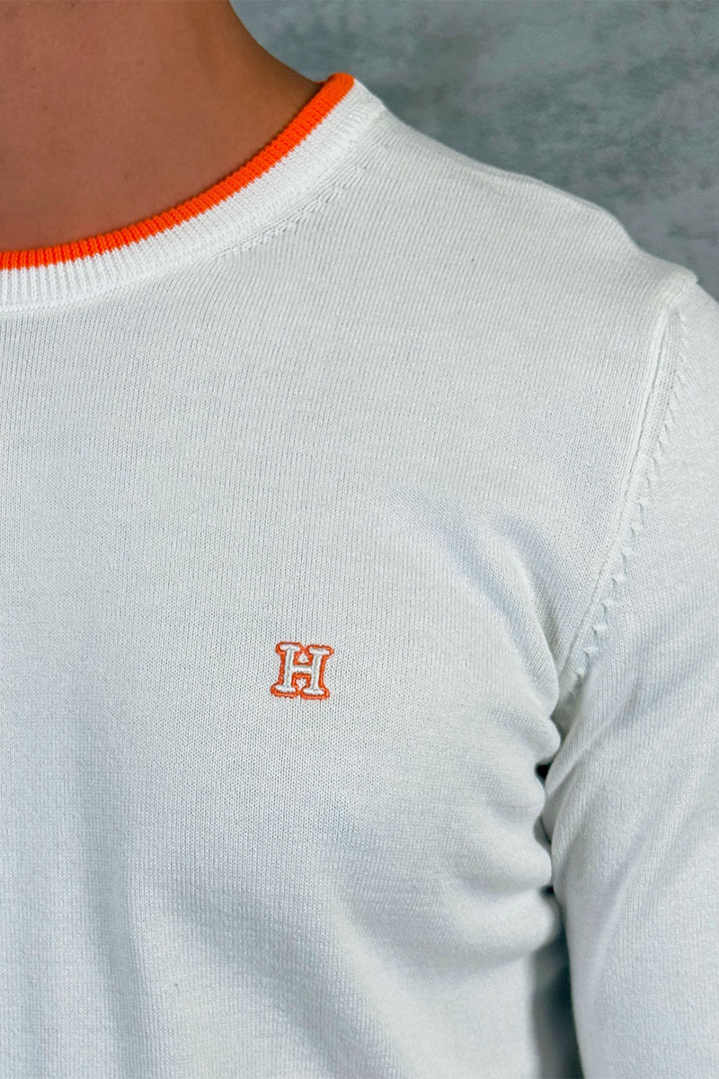 Hermes Мужской джемпер белого цвета 