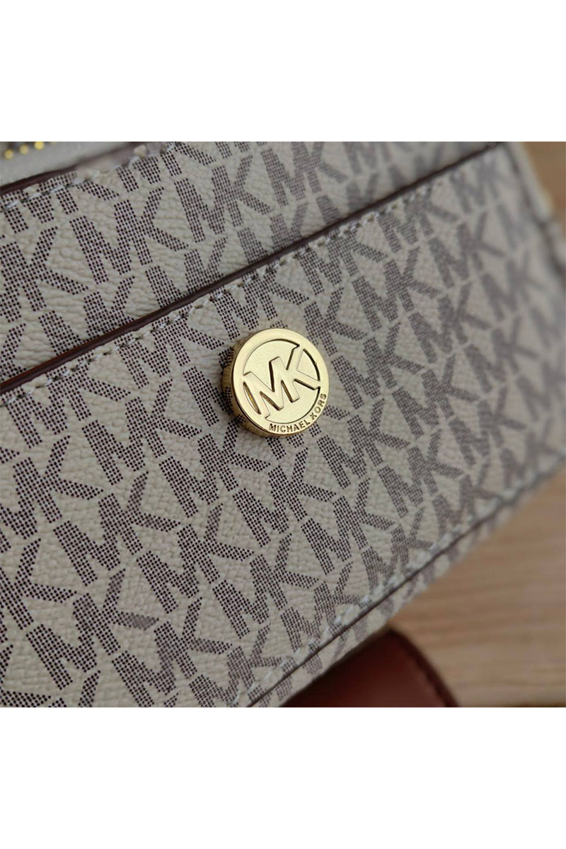 Michael Kors Кожаная поясная сумка Perry 27x14 см - White