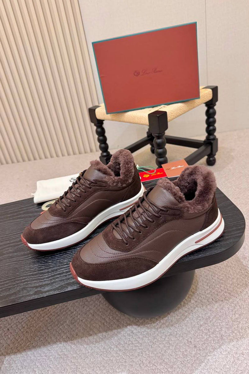 Loro Piana Кроссовки с мехом Week End Walk Evo premium