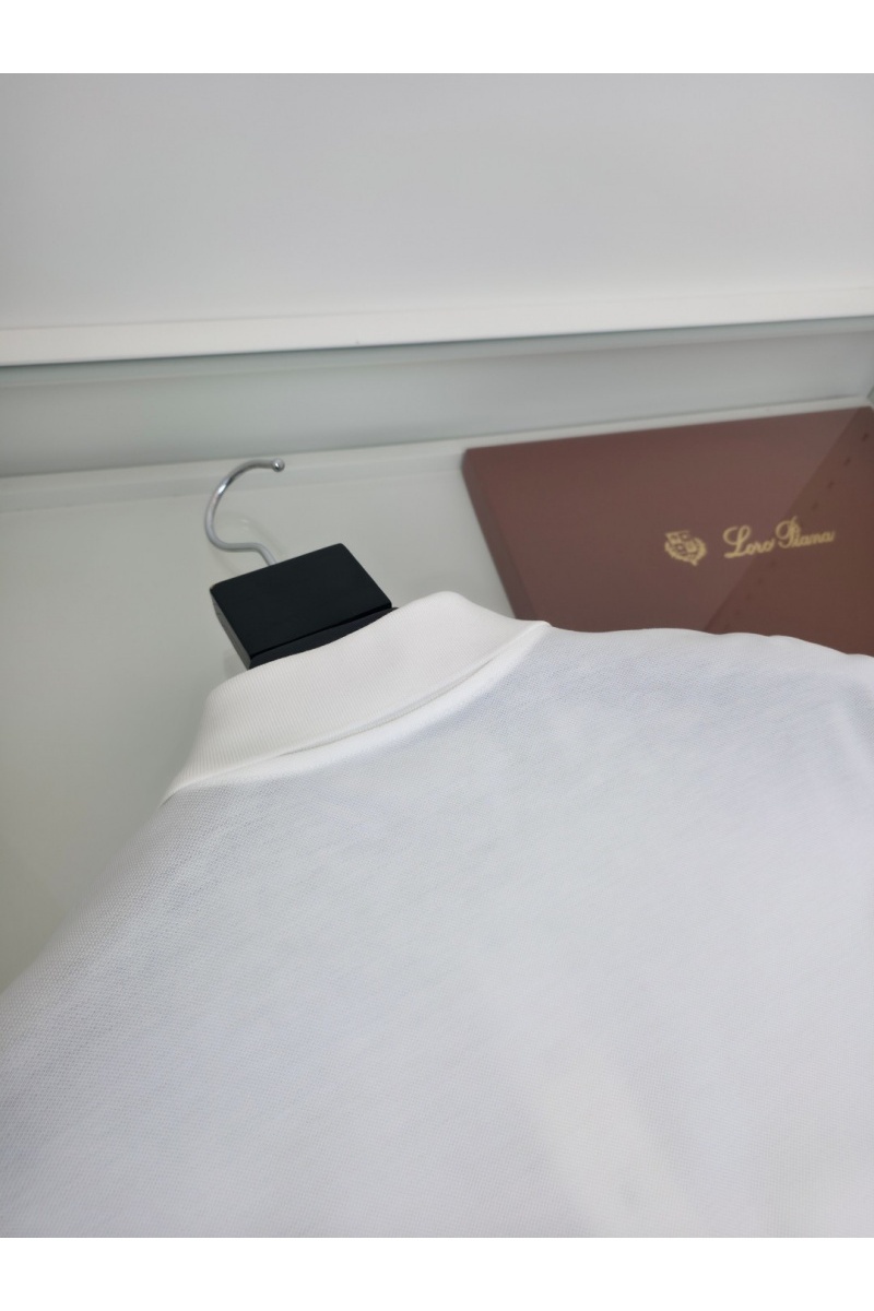 Loro Piana Мужское белое поло premium